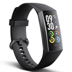 TOSMAFIT Fitness Tracker with 24/7 Heart Rate Blood Oxygen Sleep Monitor, Activity Tracker with 1.1" AMOLED Touch Color Screen, Multiple Sport Modes Step Counter, IP68 Waterproof for Women and Men