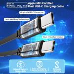 [Apple MFi Certified] Retractable Car Charger USB C, Braveridge 120W USB C Car Charger 4 in 1 PD/QC Type C Fast Charge Cigarette Lighter Adapter for iPhone 17/17 Pro Max/16 Pro/15/Galaxy S25/S24/Pixel