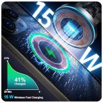 Beser for MagSafe Car Mount Charger, (4.13 lbf) Large Magnetic, 15W Qi Wireless Charger for Car, Vent/Dashboard, Phone Holder for iPhone 16/15/14/13/12 Series, 7 Color Lights, Aluminium, Black