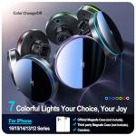 Beser for MagSafe Car Mount Charger, (4.13 lbf) Large Magnetic, 15W Qi Wireless Charger for Car, Vent/Dashboard, Phone Holder for iPhone 16/15/14/13/12 Series, 7 Color Lights, Aluminium, Black