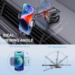 TICILFO Phone Mount for Car Phone Holder [Military-Grade Suction & Stable Clip] Car Phone Holder Mount Windshield Dashboard Air Vent Universal Automobile Mount Fit for All Dash Mounting Kits iPhone