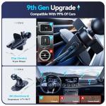 Beser for MagSafe Car Mount Charger, (4.13 lbf) Large Magnetic, 15W Qi Wireless Charger for Car, Vent/Dashboard, Phone Holder for iPhone 16/15/14/13/12 Series, 7 Color Lights, Aluminium, Black