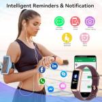 APPBYER Fitness Tracker with 24/7 Heart Rate, Blood Oxygen Blood Pressure Sleep Monitor, Activity Trackers 6 ATM Waterproof,Step Calorie Counter Pedometer Health Smart Watch for Women Men