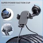 TICILFO Phone Mount for Car Phone Holder [Military-Grade Suction & Stable Clip] Car Phone Holder Mount Windshield Dashboard Air Vent Universal Automobile Mount Fit for All Dash Mounting Kits iPhone