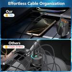 [Apple MFi Certified] Retractable Car Charger USB C, Braveridge 120W USB C Car Charger 4 in 1 PD/QC Type C Fast Charge Cigarette Lighter Adapter for iPhone 17/17 Pro Max/16 Pro/15/Galaxy S25/S24/Pixel