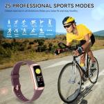 APPBYER Fitness Tracker with 24/7 Heart Rate, Blood Oxygen Blood Pressure Sleep Monitor, Activity Trackers 6 ATM Waterproof,Step Calorie Counter Pedometer Health Smart Watch for Women Men