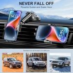TICILFO Phone Mount for Car Phone Holder [Military-Grade Suction & Stable Clip] Car Phone Holder Mount Windshield Dashboard Air Vent Universal Automobile Mount Fit for All Dash Mounting Kits iPhone