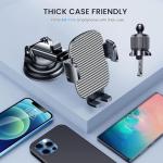 TICILFO Phone Mount for Car Phone Holder [Military-Grade Suction & Stable Clip] Car Phone Holder Mount Windshield Dashboard Air Vent Universal Automobile Mount Fit for All Dash Mounting Kits iPhone