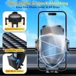 Phone Holders for Your Car 2025 Upgraded Military-Grade Strongest Suction & Stable Clamp Arm Car Phone Holder Mount 360°Adjustable for Dashboard, Windshield, Air Vent for iphone Samsung, Carbon Fiber