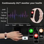 Fitness Tracker with Heart Rate/Blood Oxygen/Sleep Monitor, 20+ Sports Modes Smart Watches for Women/Men, Activity & Step Tracker Smart Watch for Android/iOS Phones (Rose Pink)