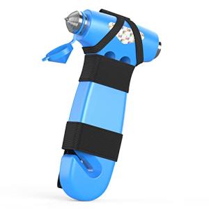 BSUXMAFG Car Safety Hammer, 3-in-1 Emergency Escape Tool with Window Breaker and Seat Belt Cutter, Safety Emergency Car Escape Tool for Car, Office, Home, Blue