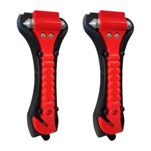 BFXM Car Window Breaker Hammer and Seat Belt Cutter 2-in-1, Emergency Escape Tool, Safety Glass Breaker, Automotive Safety Essentials and Accessories, 2 Packs