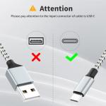 USB C Multi Charging Cable, (2 Pack 4FT), 3 in 1 Charging Cable Nylon Braided Universal Charger Cable with Type-C, Micro USB,IP Port for iPhone16/15 Series/Cell Phones & Pads and Other Devices