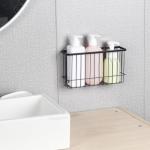 Toplife Wall Door Adhesive Kitchen Wrap Organizer Rack, No Drilling, Black