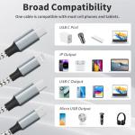 USB C Multi Charging Cable, (2 Pack 4FT), 3 in 1 Charging Cable Nylon Braided Universal Charger Cable with Type-C, Micro USB,IP Port for iPhone16/15 Series/Cell Phones & Pads and Other Devices