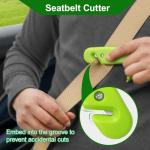 WONDER POINT Car Window Breaker, Safety Hammer - 3 in 1 Escape Tools, Window Breaker Seatbelt Cutter, Roadside Emergency Kit with Light Reflective Tape(2 Pack, Green)