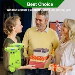 WONDER POINT Car Window Breaker, Safety Hammer - 3 in 1 Escape Tools, Window Breaker Seatbelt Cutter, Roadside Emergency Kit with Light Reflective Tape(2 Pack, Green)