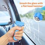 BSUXMAFG Car Safety Hammer, 3-in-1 Emergency Escape Tool with Window Breaker and Seat Belt Cutter, Safety Emergency Car Escape Tool for Car, Office, Home, Blue