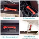 LOYMR 4 PCS Car Safety Hammer,with Car Window Glass Hammer Breaker and Safety Seat Belt Cutter 2-in-1 Emergency Escape Tool, Survival Kit Red