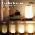 THAUSDAS Night Light, Dimmable Touch Lamp for Bedroom, Portable Table Bedside Lamp, 5 Brightness 13 RGB Colors, Night Lights for Baby Nursery Bathroom