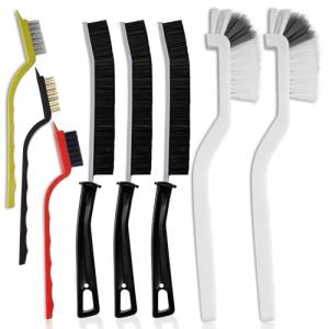 8 Pcs Crevice Cleaning Brush Set – Hard Bristle Cleaning Tools for Grout, Gaps & Narrow Spaces – Multi-Purpose Grout Brush, for Cleaning Bathroom, Shower, Window Tracks, Kitchen