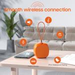 PEICHENG Speaker, Small Portable Bluetooth Wireless IPX5 Waterproof Shower Speaker,Loud Stereo Sound Deep Bass,TWS Paire, RGB Lights,Long Playtime for Outdoor Party, Great Gift, 1PCS(Orange)