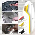 9 Pack Crevice Cleaning Brush Set, Hard Bristle Detail Brush Set for Deep Cleaning Kitchen, Bathroom, Grout, Sink, Bottle, Blender, Corners, Tight Spaces