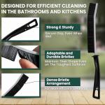 8 Pcs Crevice Cleaning Brush Set – Hard Bristle Cleaning Tools for Grout, Gaps & Narrow Spaces – Multi-Purpose Grout Brush, for Cleaning Bathroom, Shower, Window Tracks, Kitchen