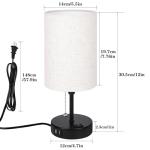 TCEUMIK RGB Smart Lamps for Bedrooms & Living Room 3 Ways Dimmable Bedside Lamps Color Changing Nightstand Lamp with 2 USB Port and Outlet Modern Night Stand Table Lamp Fabric Shade E26 LED Bulb