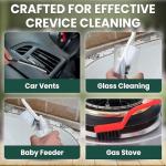 8 Pcs Crevice Cleaning Brush Set – Hard Bristle Cleaning Tools for Grout, Gaps & Narrow Spaces – Multi-Purpose Grout Brush, for Cleaning Bathroom, Shower, Window Tracks, Kitchen