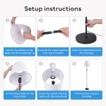 VARICART Smart Floor Lamp with RGBCW Color Change Bulb, Compatible with Alexa, Siri, Google Voice & App Control, Standing Lamp with Linen Shade, Tall Lamp for Living Room, Bedroom, Office,Black