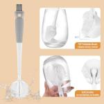 Water Bottle Cleaner Brush Set Bottle Scrubber Brush,5 in 1 Cup Brush Travel Bottle Cleaning Brush,Removable Nipple Brush Silicone Bottle Brush