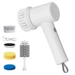 MEFELF Electric Scrubber Spin- Rechargeable Cordless Handheld Spin Brush with 4 Replacement Brushs with 2 Adjustable Speed Mode for Kitchen,Sink, Bathtub Stovetop ect.