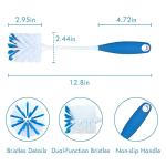 PHYEX 2 Pack Long Handle Bottle Scrubbing Brushes, Water Bottle Cleaner for Washing Glasswares, Wine Decanter, Hydro Flask Tumbler, Sinks, Food Jars