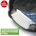 RIMAY Dish Brush with Soap Dispenser, Dish Washing Brush with Handle, Soap Dispensing Dish Brush, Soap Brush for Kitchen Sink, Dish Wand Kitchen Brushes for Dishes/Pans/Pots/Sink (White)