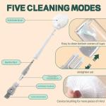 Water Bottle Cleaner Brush Set Bottle Scrubber Brush,5 in 1 Cup Brush Travel Bottle Cleaning Brush,Removable Nipple Brush Silicone Bottle Brush