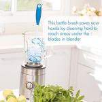 PHYEX 2 Pack Long Handle Bottle Scrubbing Brushes, Water Bottle Cleaner for Washing Glasswares, Wine Decanter, Hydro Flask Tumbler, Sinks, Food Jars