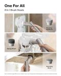 HOTO Handheld Short-Handle Electric Spin Scrubber, IPX7 Waterproof Cordless Scrubber Brush, Bathroom Cleaning Brush, Max 22 in-lb, with 9 Brush Heads for Bathroom, Shower, Kitchen, Sink, Tile