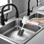 MEFELF Electric Scrubber Spin- Rechargeable Cordless Handheld Spin Brush with 4 Replacement Brushs with 2 Adjustable Speed Mode for Kitchen,Sink, Bathtub Stovetop ect.