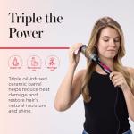 REVLON Perfect Match Hot Styler - Heated Brush to Style and Extend Blowouts, Hot Brush for Curls, Body, and Volume, Reduces Frizz and Boosts Shine