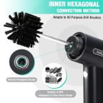 HAUSHOF Electric Spin Scrubber, Cordless Dish Scrubber Brush with 8 Replaceable Heads & 3 Speeds, Power Scrubber Electric Scrubber for Cleaning Kitchen, Sink, Bathroom, Knife Sharpener Included