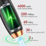 Cordless Curling Iron USB Rechargeable 4000 mAh 3 Temp Setting Travel Portable Mini Hair Curler Curling Wand for Long Hair