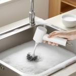 MEFELF Electric Scrubber Spin- Rechargeable Cordless Handheld Spin Brush with 4 Replacement Brushs with 2 Adjustable Speed Mode for Kitchen,Sink, Bathtub Stovetop ect.