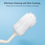 ePiiChua Silicone Bottle Brush Set with Stand, 360° Rotating Bottle Cleaning Brush Cleaner Set, Long Handle 3 in 1 Multipurpose Silicone Baby Bottle Straw Cleaner Brush (Grey)