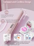 Eavalcro Cordless Hair Straightener and Curler 2 in 1,mini Hair Straightener 3 Temperature 60s Heat Up,Travel Flat Iron Portable,Anion Ionic for Frizz-Free Smooth Hair mini Flat Iron,Pink