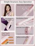 Eavalcro Cordless Hair Straightener and Curler 2 in 1,mini Hair Straightener 3 Temperature 60s Heat Up,Travel Flat Iron Portable,Anion Ionic for Frizz-Free Smooth Hair mini Flat Iron,Pink