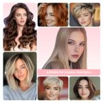 CARESKY® Cordless Curling Iron Brush, 1.5 Inch Mini Travel Hair Curler with 200 Million Negative Ions, Portable Heated Round Straightener Brush Rechargeable for Curl, Touch-Up, De-Frizz, Styling