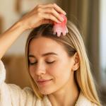 Bruislard 2 Pack Octopus Head Massager Comb Stress Relief Point Massage Comb Head Massage Tools Pink Acupressure Massager Scalp Massagers for Headaches Manual Acupressure Tool