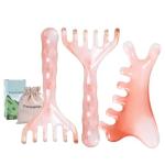 Gua Sha Facial Tools,Scalp Massage Comb with Handle, Head Massager,Scalp Comb,Guasha Tool for Face, Eye & Body Lymphatic Drainage, Nose Sculpting&Jaw Lifting ,Self Gifts for Women Men,Prop 65 Tested