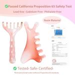 Gua Sha Facial Tools,Scalp Massage Comb with Handle, Head Massager,Scalp Comb,Guasha Tool for Face, Eye & Body Lymphatic Drainage, Nose Sculpting&Jaw Lifting ,Self Gifts for Women Men,Prop 65 Tested